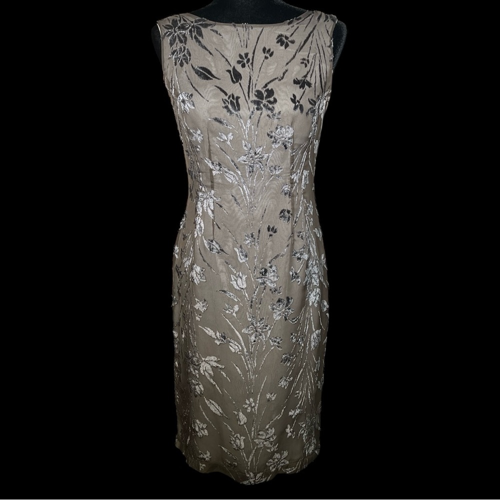 Dema - Gray Sheath Burnout Dress - Size S